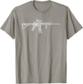 2Nd Amendment Ar15 Constitution In Shape Of Gun Tshirt