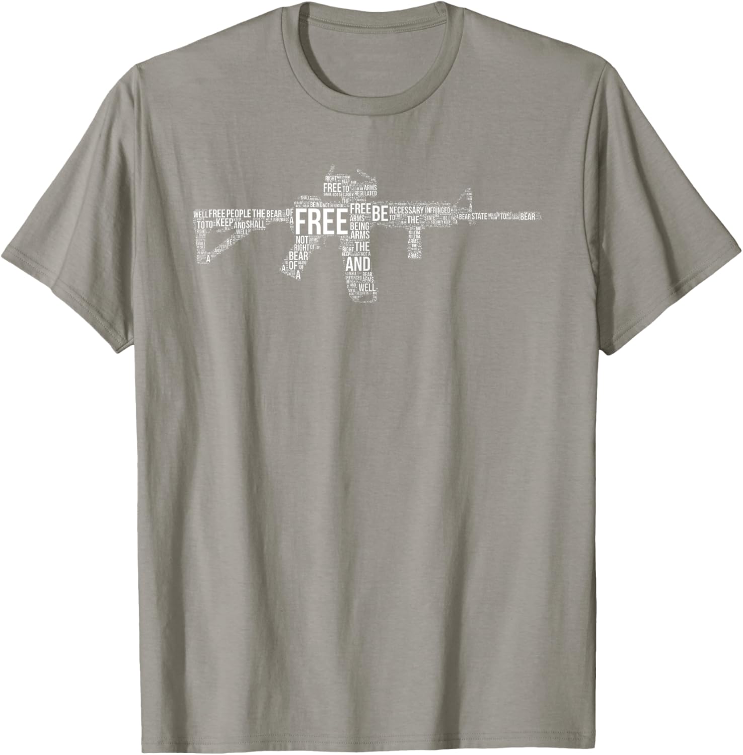 2Nd Amendment Ar15 Constitution In Shape Of Gun Tshirt