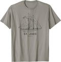 St John Usvi Vintage Blueprint Sailboat Vacation