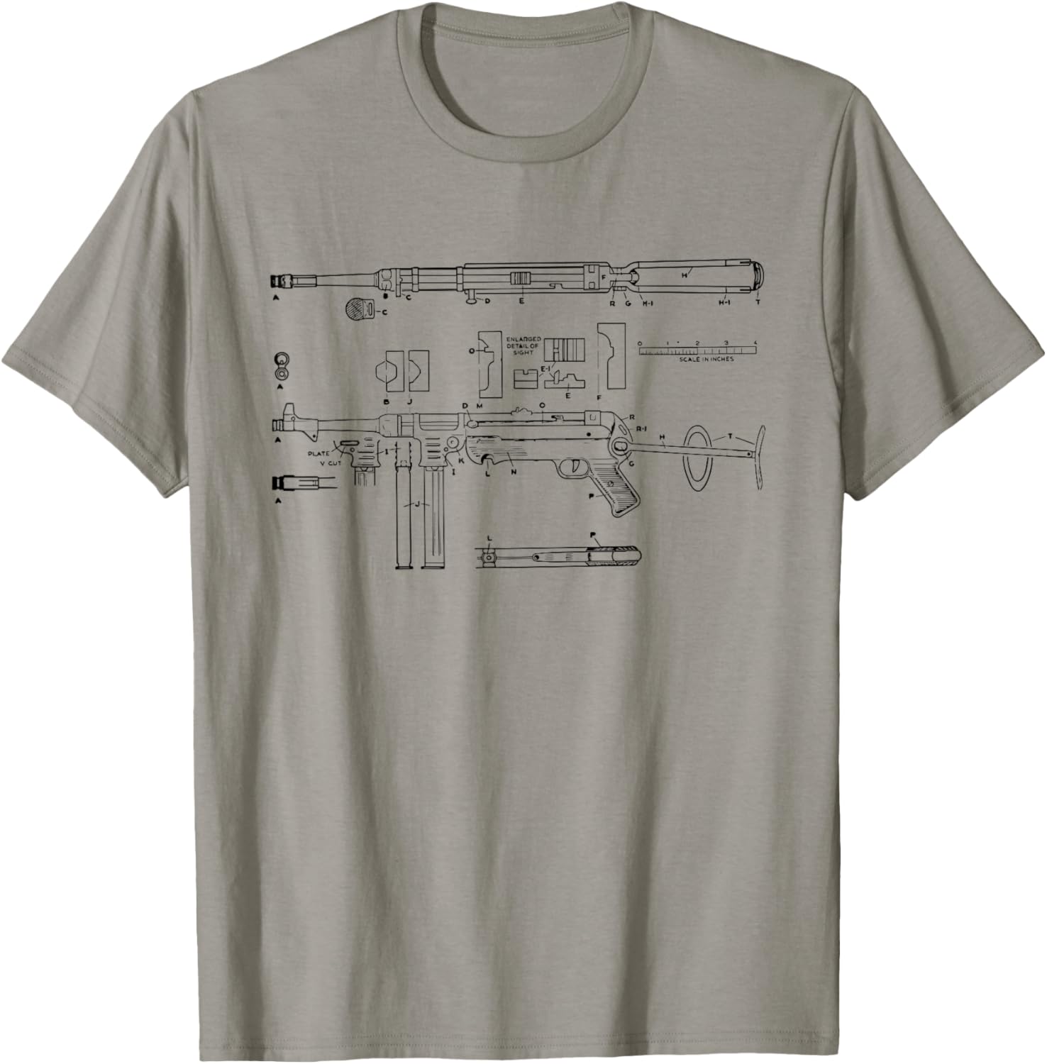 Mp40 Submachine Gun T Shirt