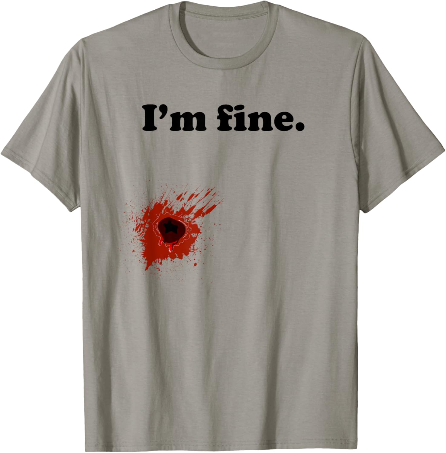 Funny Halloween Costume Gunshot Wound Im Fine