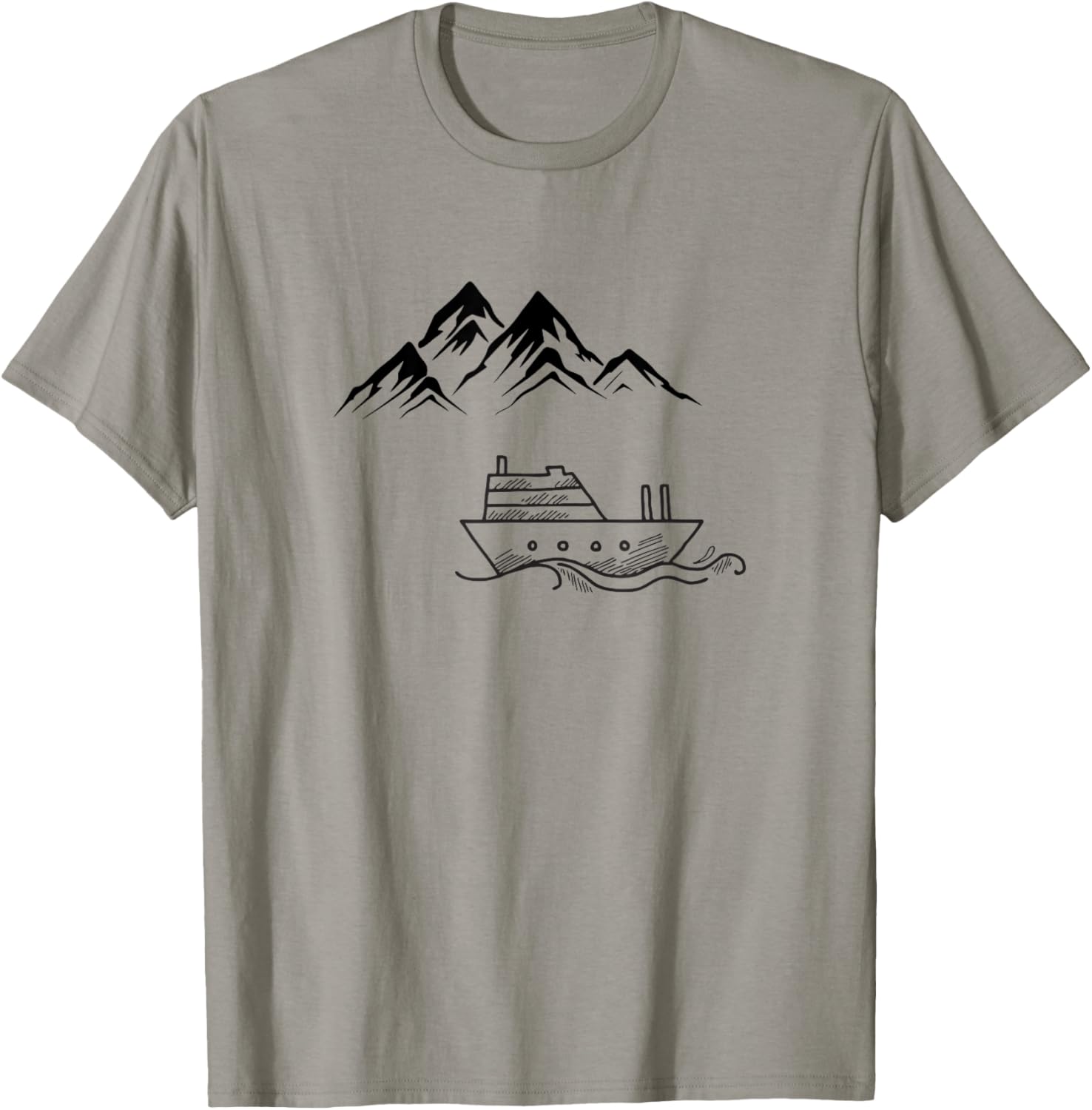 Cute Vintage Japanese Mountains Steamboat