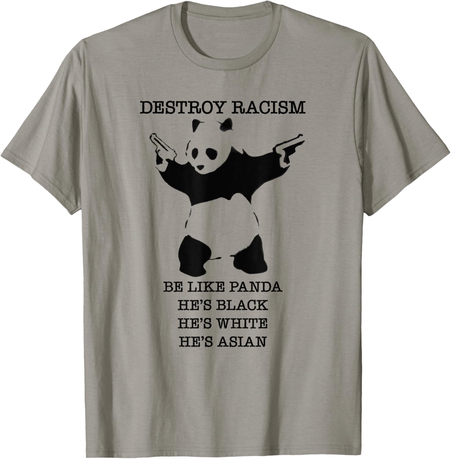 Funny Panda With Guns Be Like Panda Black White Graffiti Art