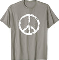 Distressed Hippie Peace Sign Cool Vintage Symbol Men Women