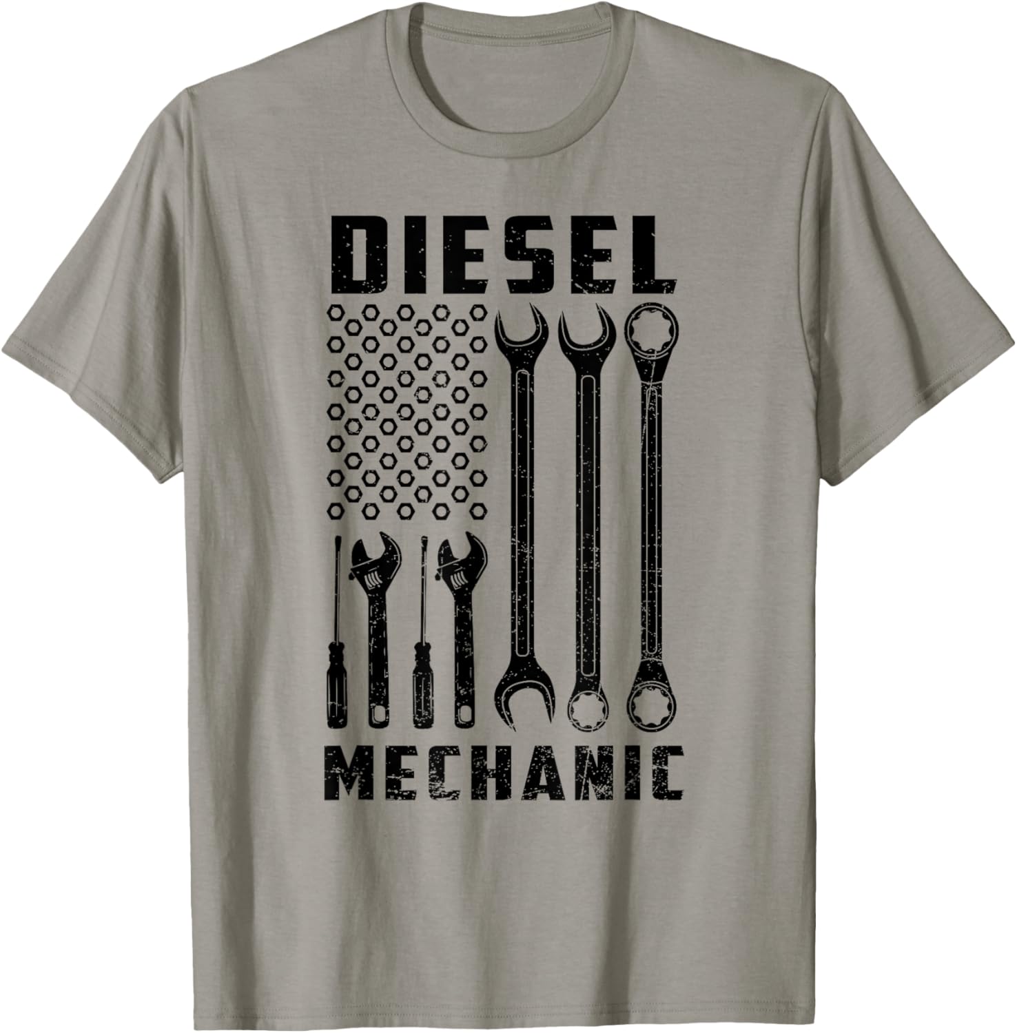 Patriotic Diesel Mechanic Tools Flag American Usa