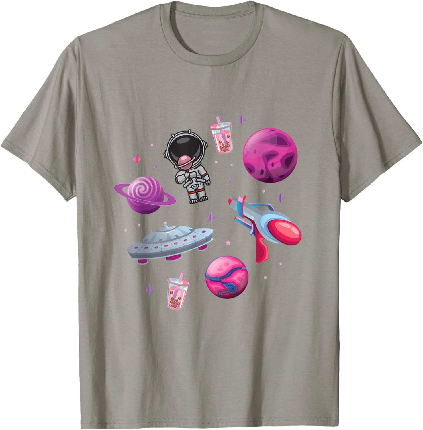 Astronaut Spaceship Planet Blaster Gun Soda Pop Galaxy Space