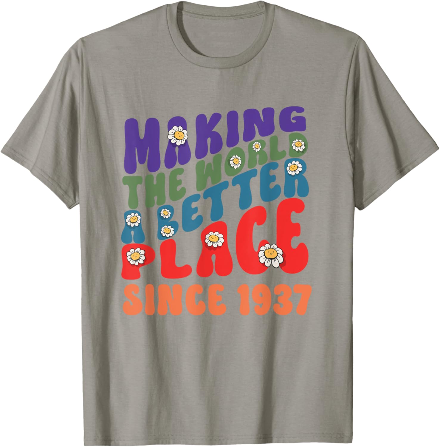 Making the world a better place since 1937 groovy text font