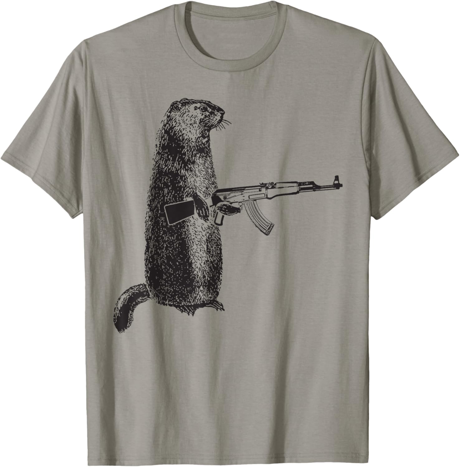 Hunting Design Woodchuck Ak 47 Gun Groundhog Funny Design