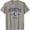 West University Place Texas Vintage State Flag Sports Navy