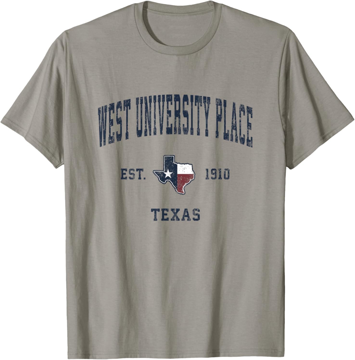 West University Place Texas Vintage State Flag Sports Navy