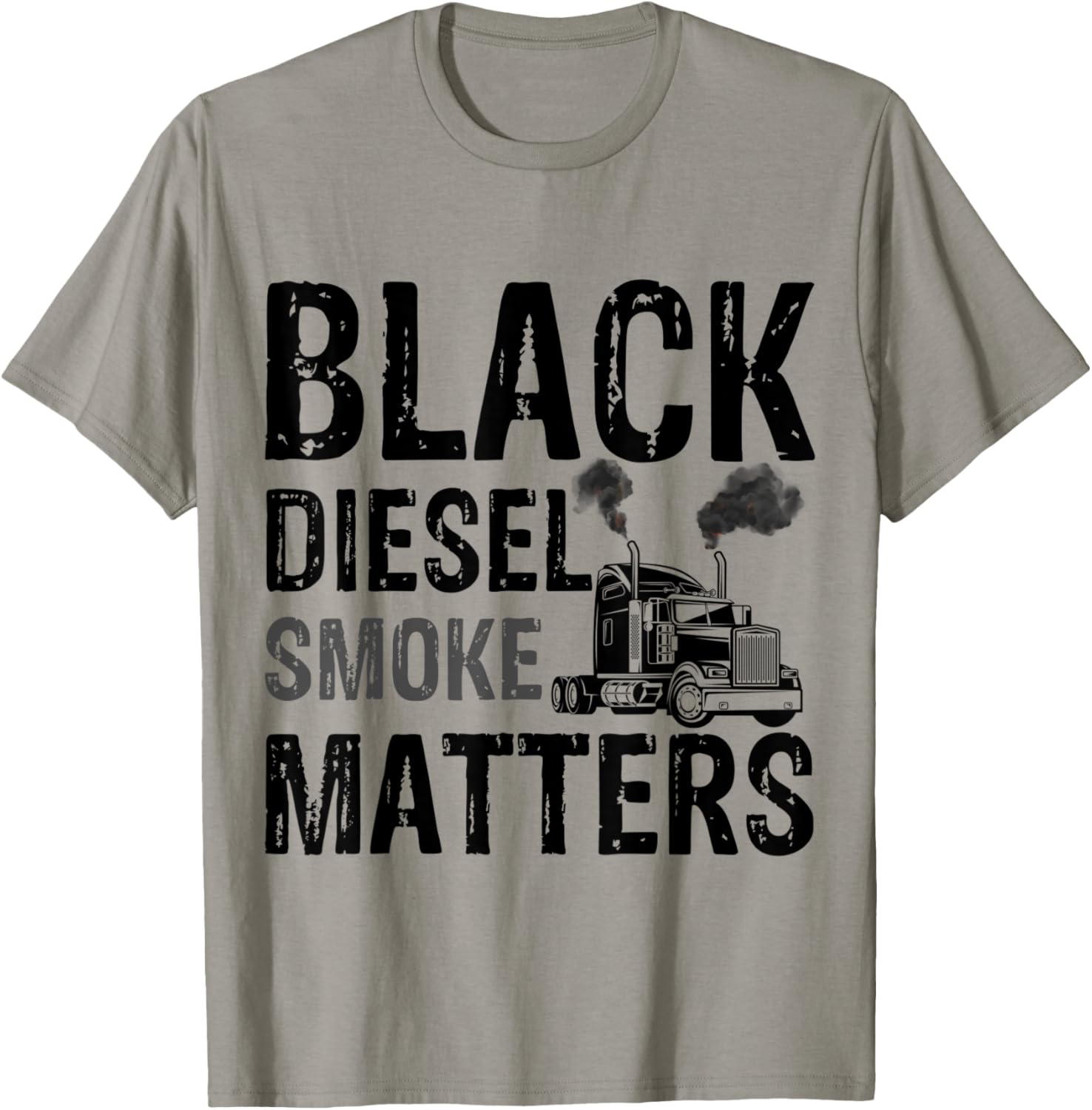 Black Diesel Smoke Matters Trucker Trailer 18 Wheeler