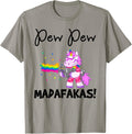 Pew Madafakas Funny Fantasy Unicorn With Rainbow Gun Black