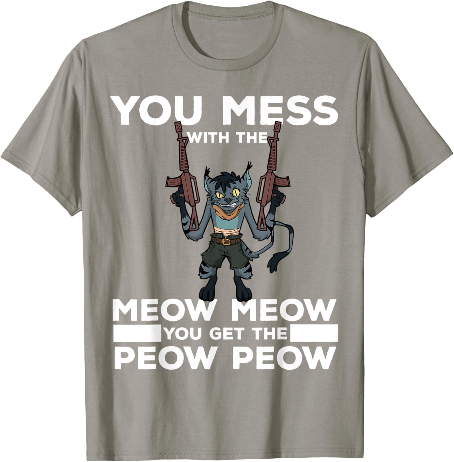 Funny Cat Gun Lover Rifle Armed Kitty 2Nd Amendment Guns