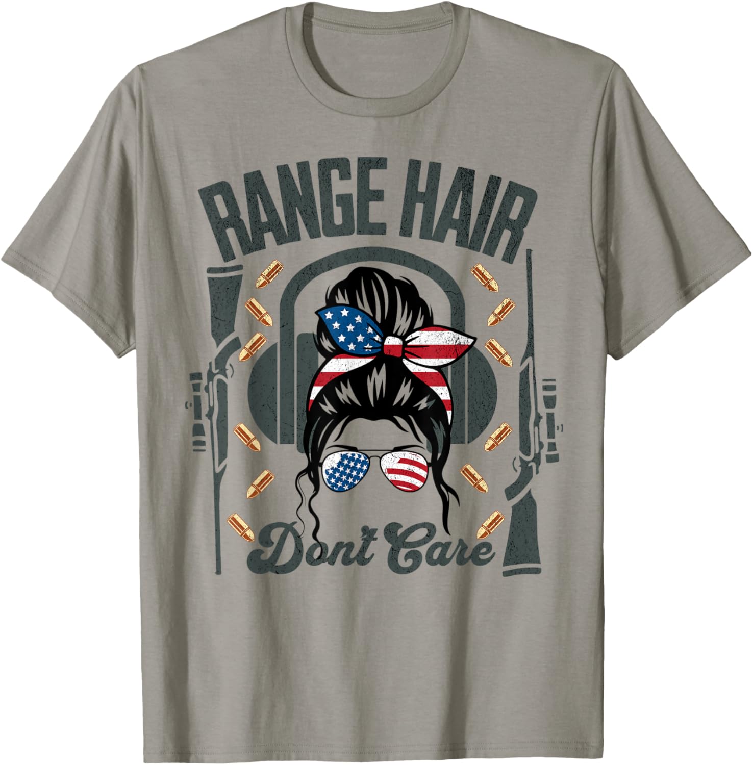 Range Hair Dont Care Range Day Leopard Messy Bun Gun Range