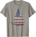 Distressed Stars Stripes Sailboat Sailing Adventure