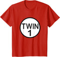 Kids Twin 1 tees for twins, number 1 twin, apparel for twins