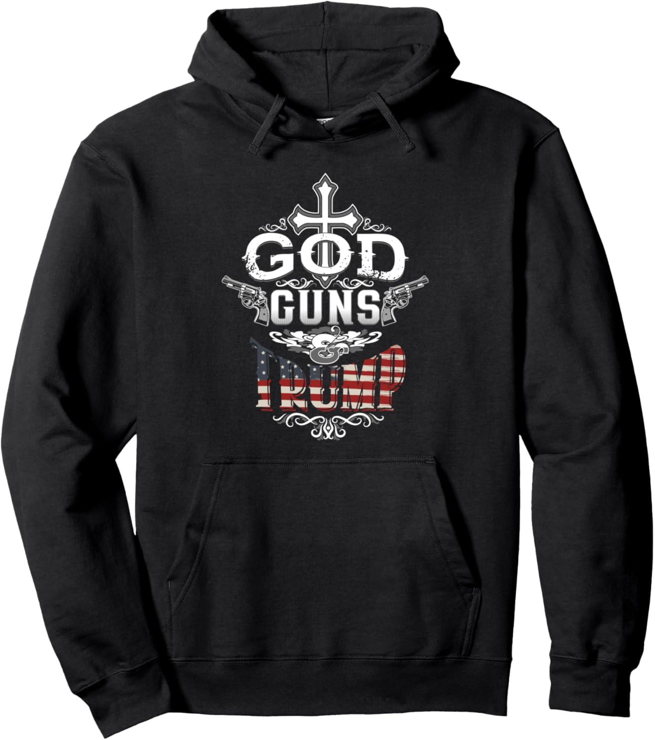 God Guns Trump T Shirt 2Nd Amendment Republican Trump 45 Pullover Hoodie