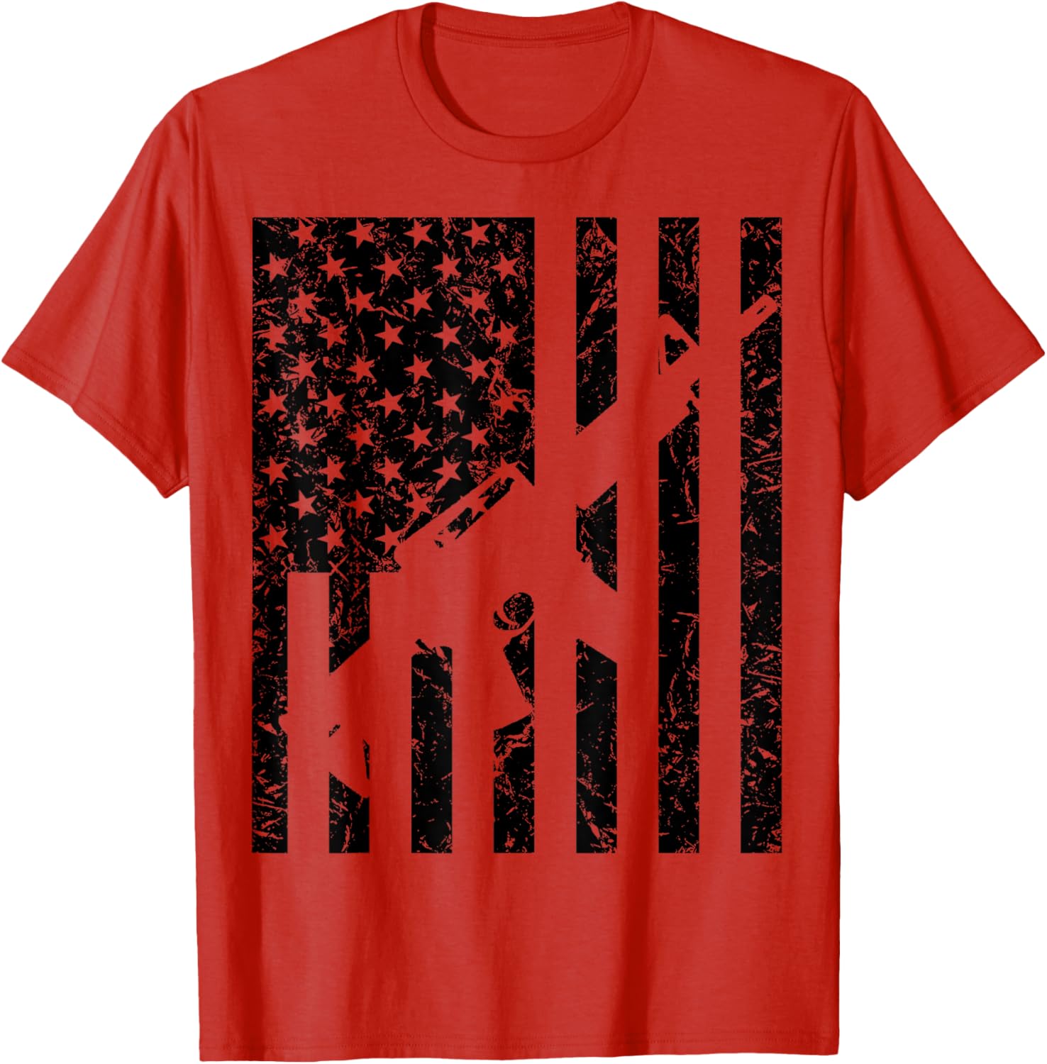 American Flag Gun T Shirt Pro Gun Rights Us Retro Tee T