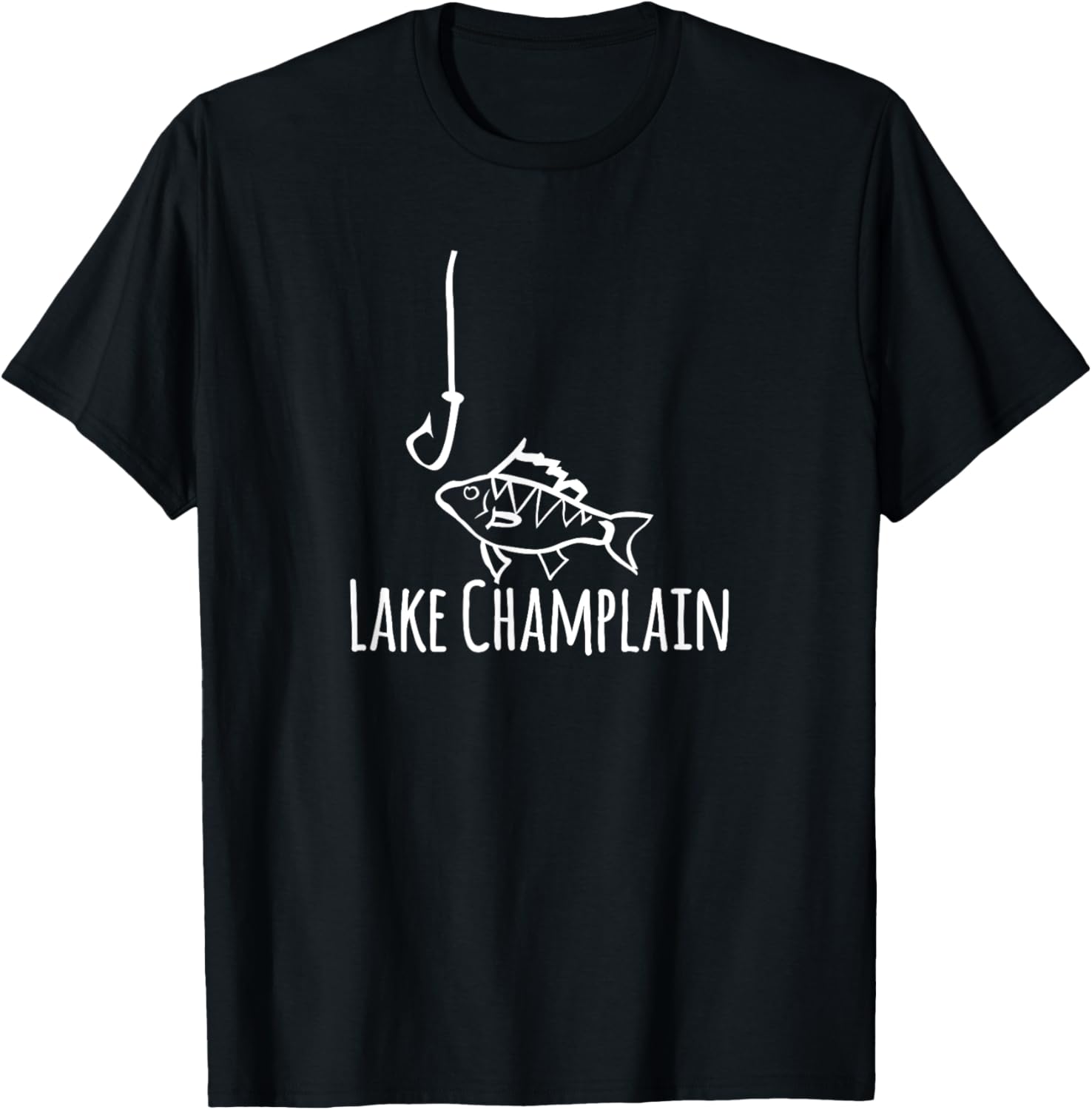 Lake Champlain Whimsical Fish Fishing Hook Boating Fishermen