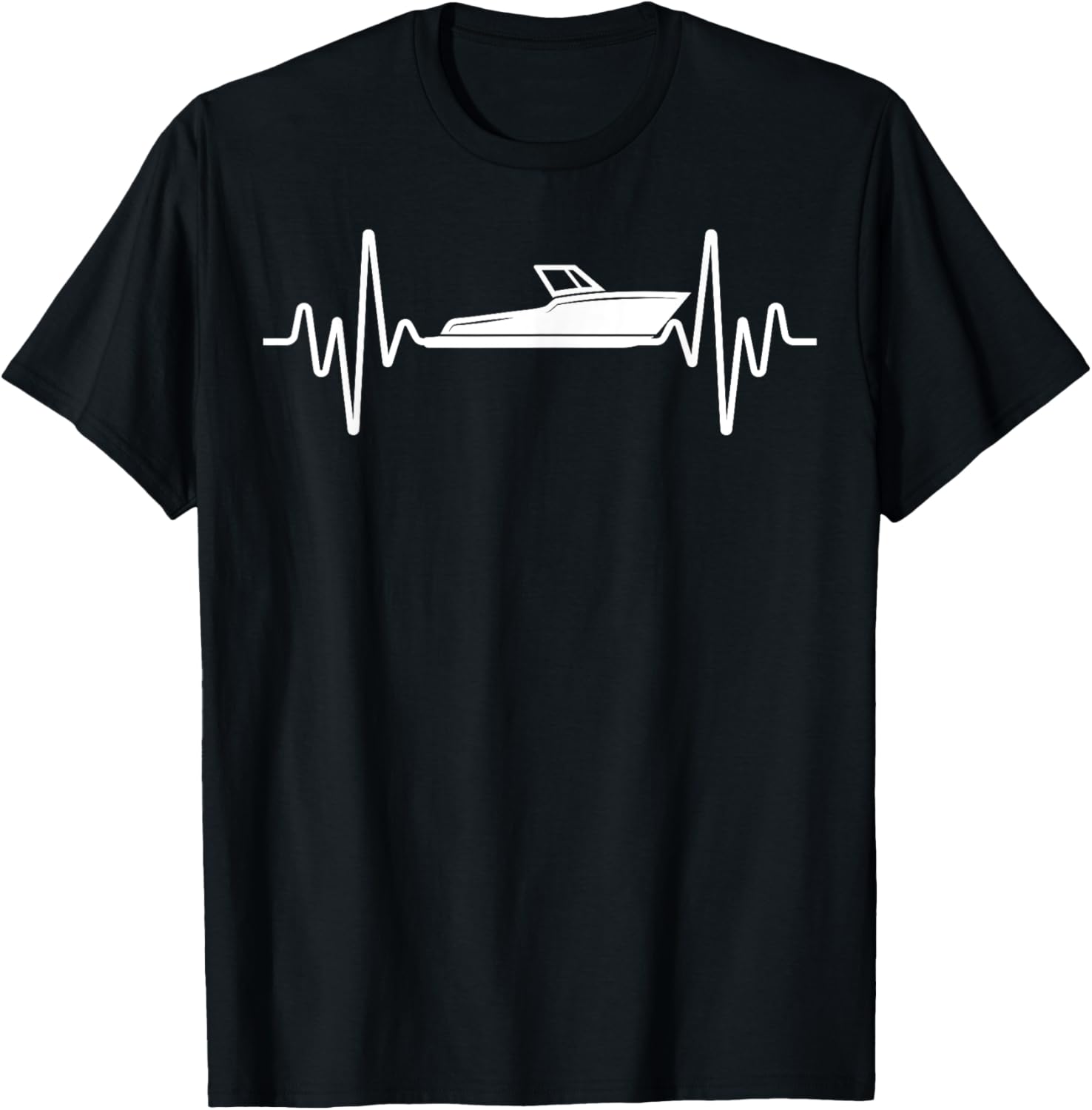 Boat Heartbeat Boating Or Sailing Captain Motorboat