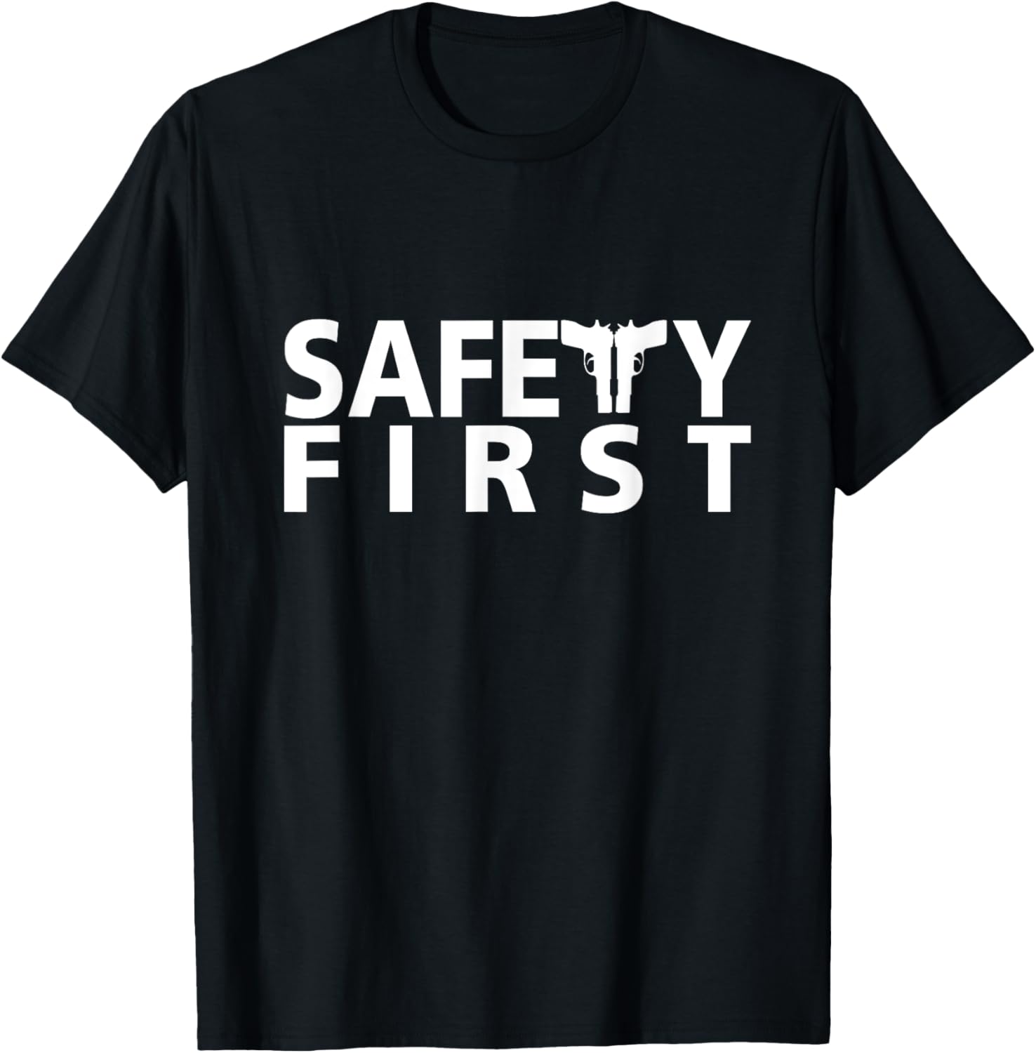 Guns T Shirt Saftey First Handgun Protection Firearms
