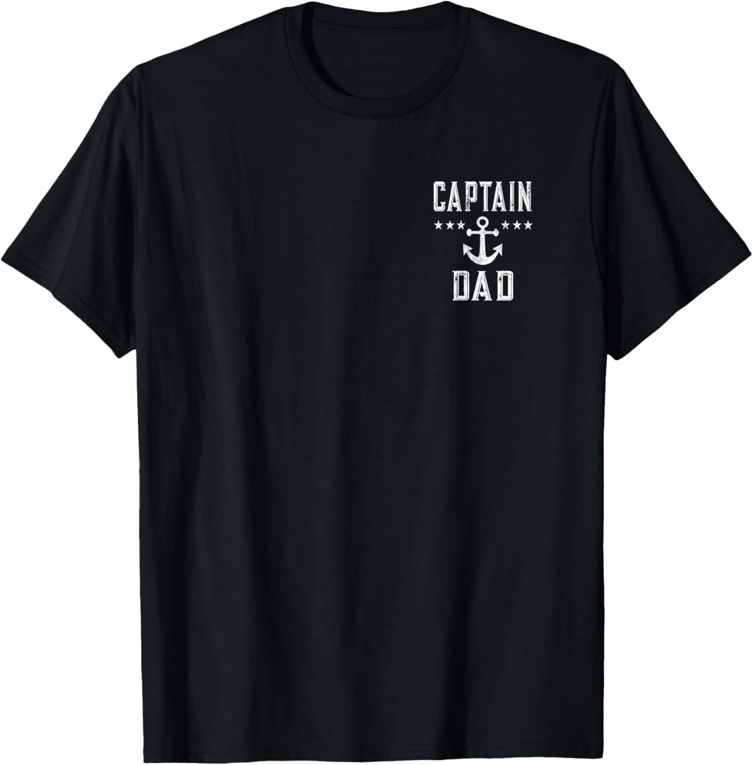 Mens 2 Sided Print Vintage Captain Dad Lake