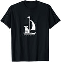 Minimalist Pug Sailing Boat Silhouette