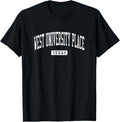 West University Place Texas TX Vintage Athletic Sports Desig