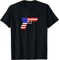 American Flag Handgun Gun Owner Firearm T Shirt Men