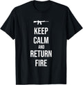 2Nd Amendment Military Gun Keep Calm Return Fire