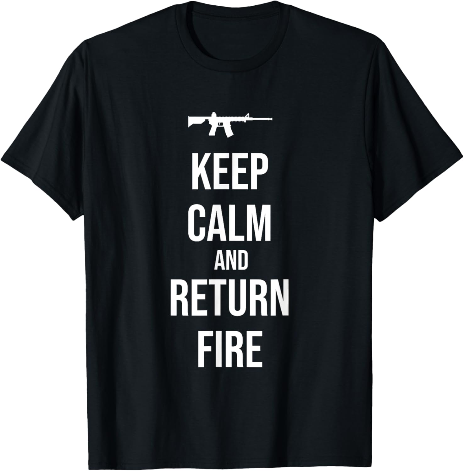 2Nd Amendment Military Gun Keep Calm Return Fire