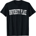 Vintage University Place WA Distressed White Varsity Style