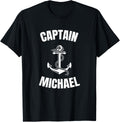 Captain Michael T-Shirt Personalized Boat Captain Shirt