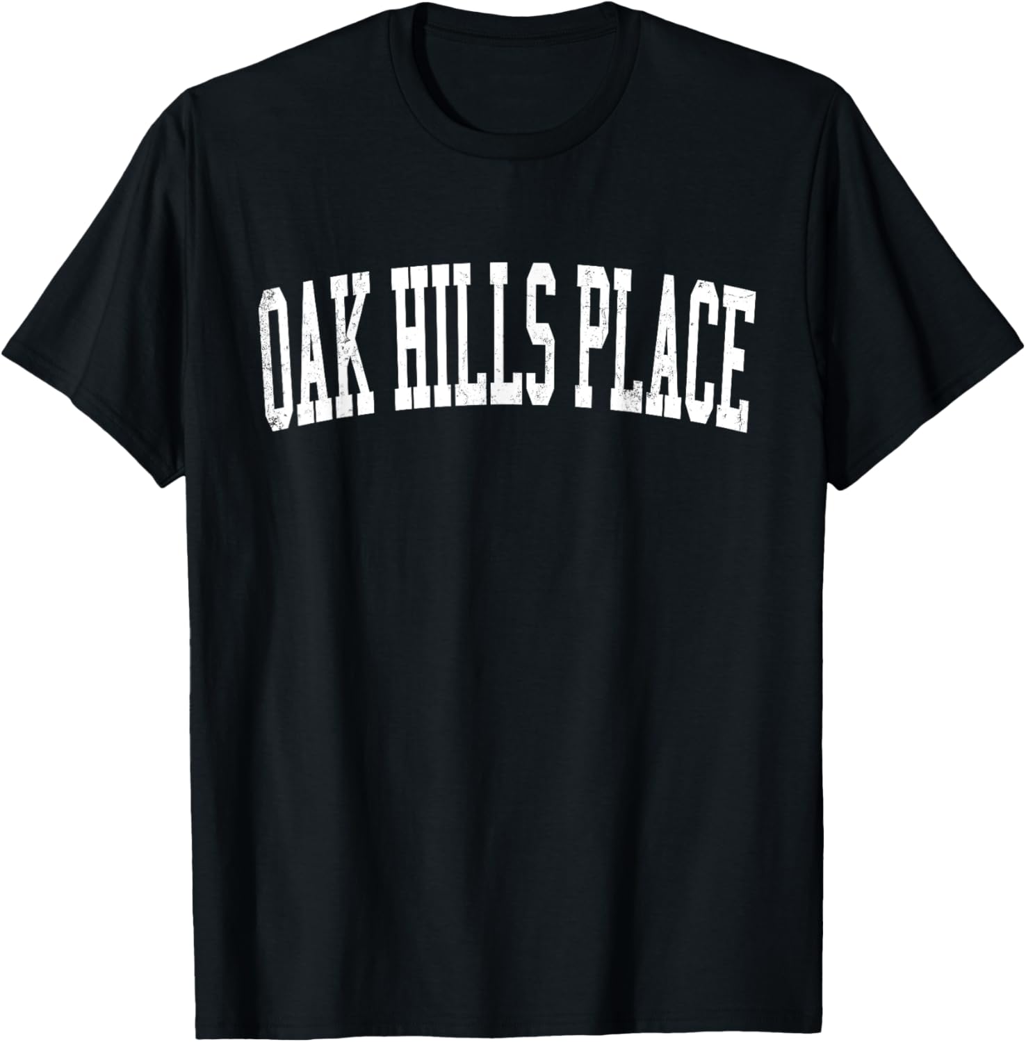Vintage Oak Hills Place LA Distressed White Varsity Style