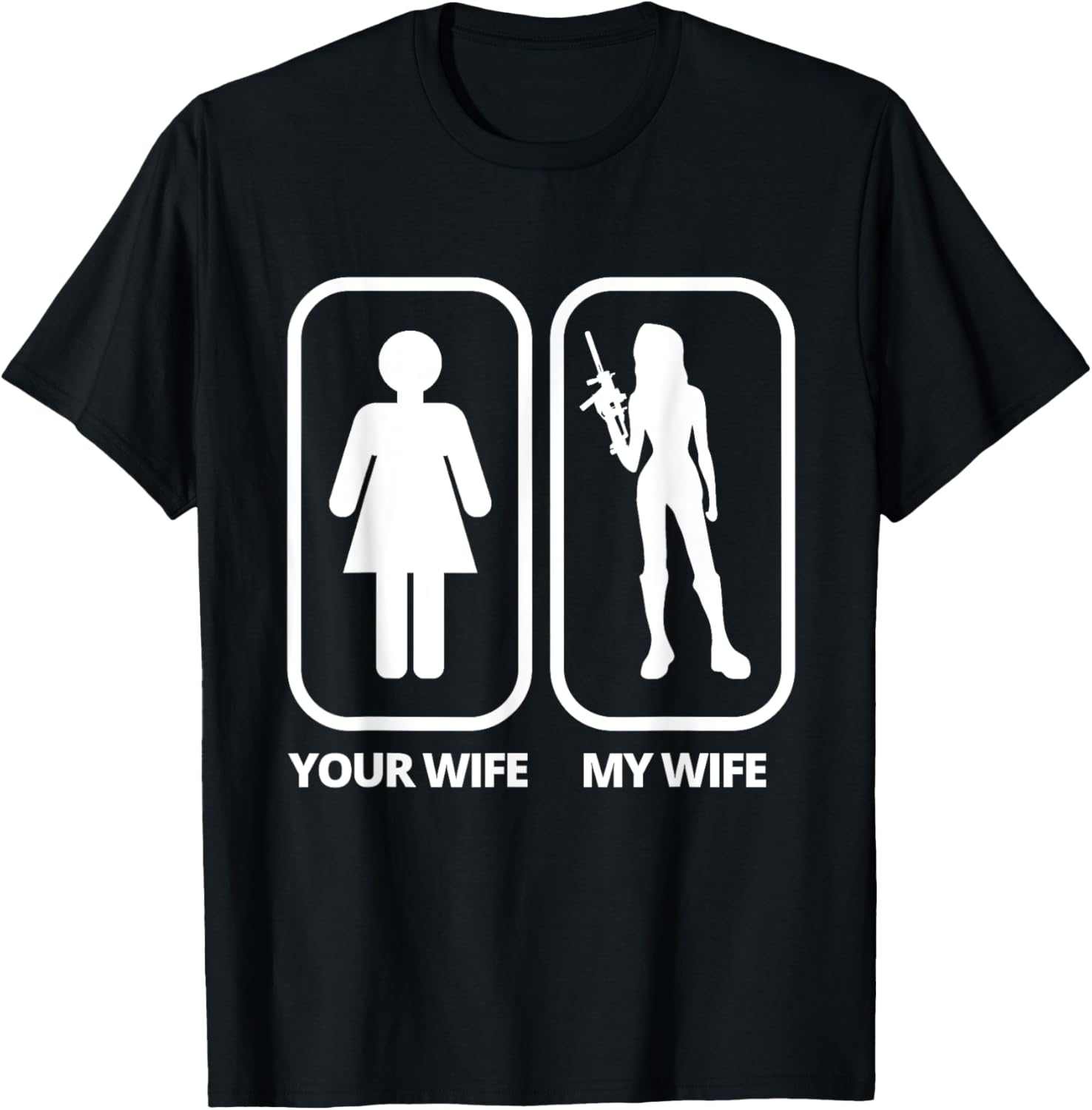 Mens Gun Wife T Shirt Husband Gun Tshirt