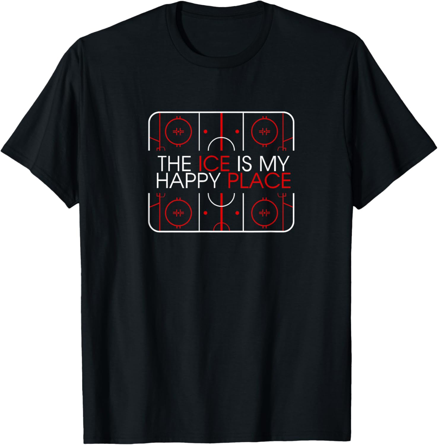 The Ice Is My Happy Place T Shirt - Ice Hockey Shirt