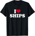 I Love Heart Ships Lover Captain Cruise Cruising