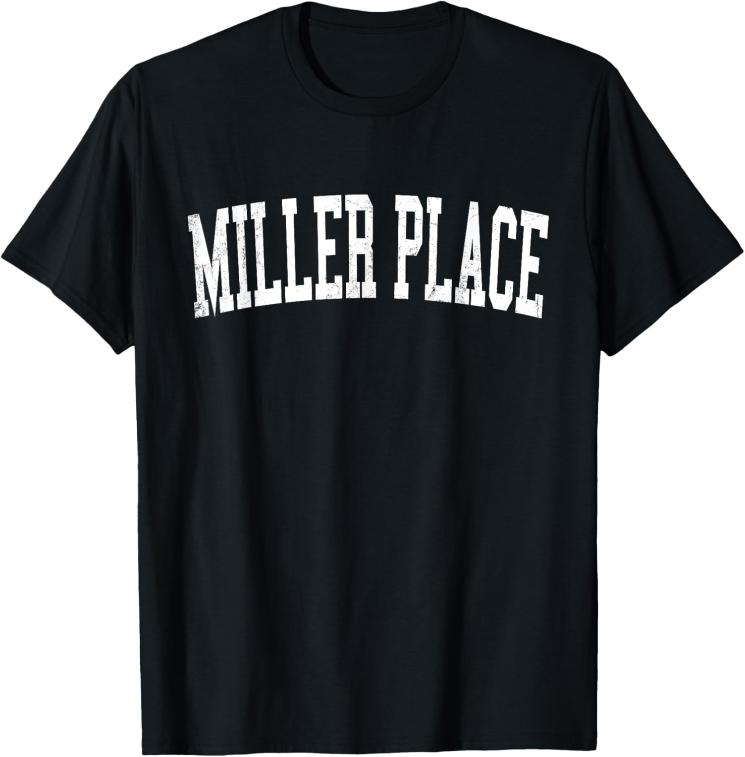 Vintage Miller Place NY Distressed White Varsity Style