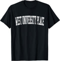 Vintage West University Place TX Distressed White Varsity St