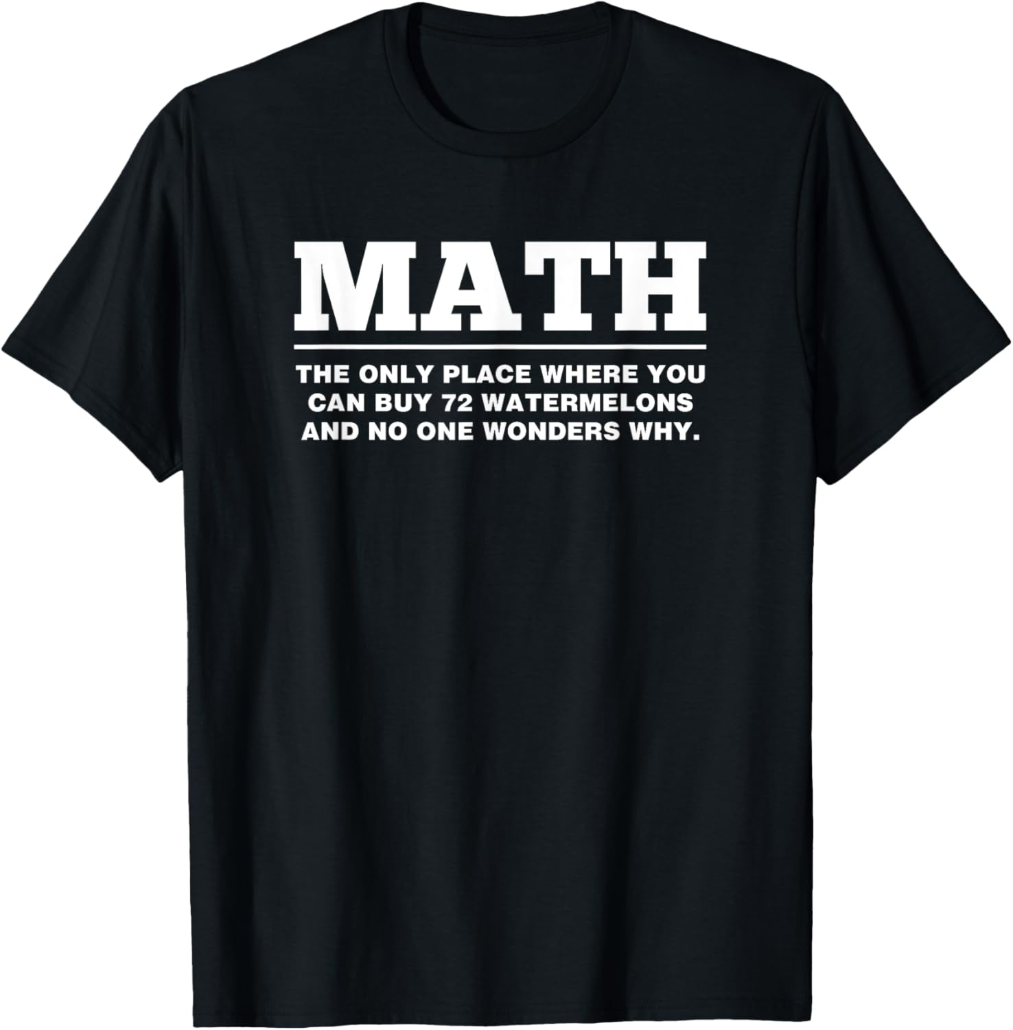 Math The Only Place... Funny Subject T Shirt