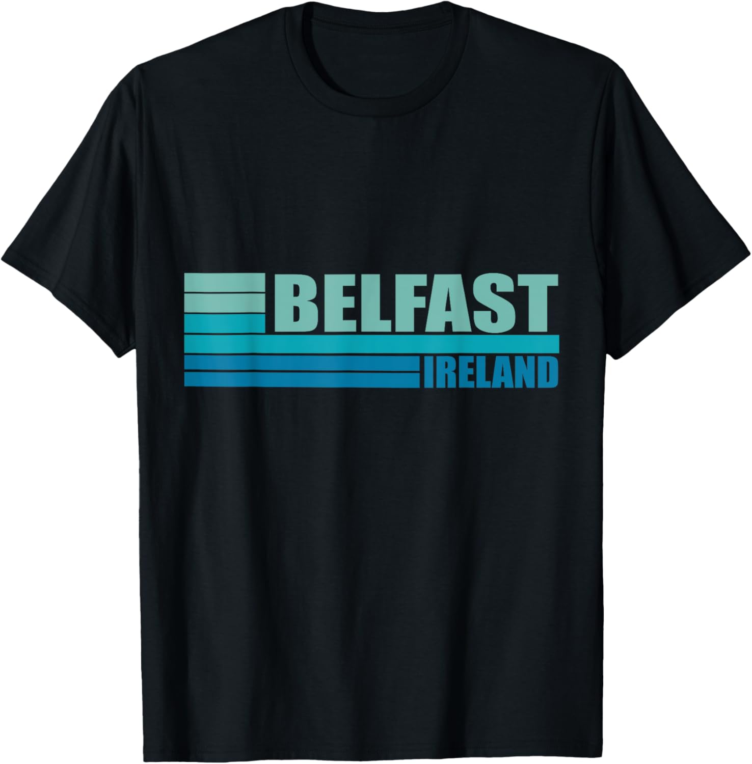Blue Retro Belfast City Tourist Places Northern Ireland UK