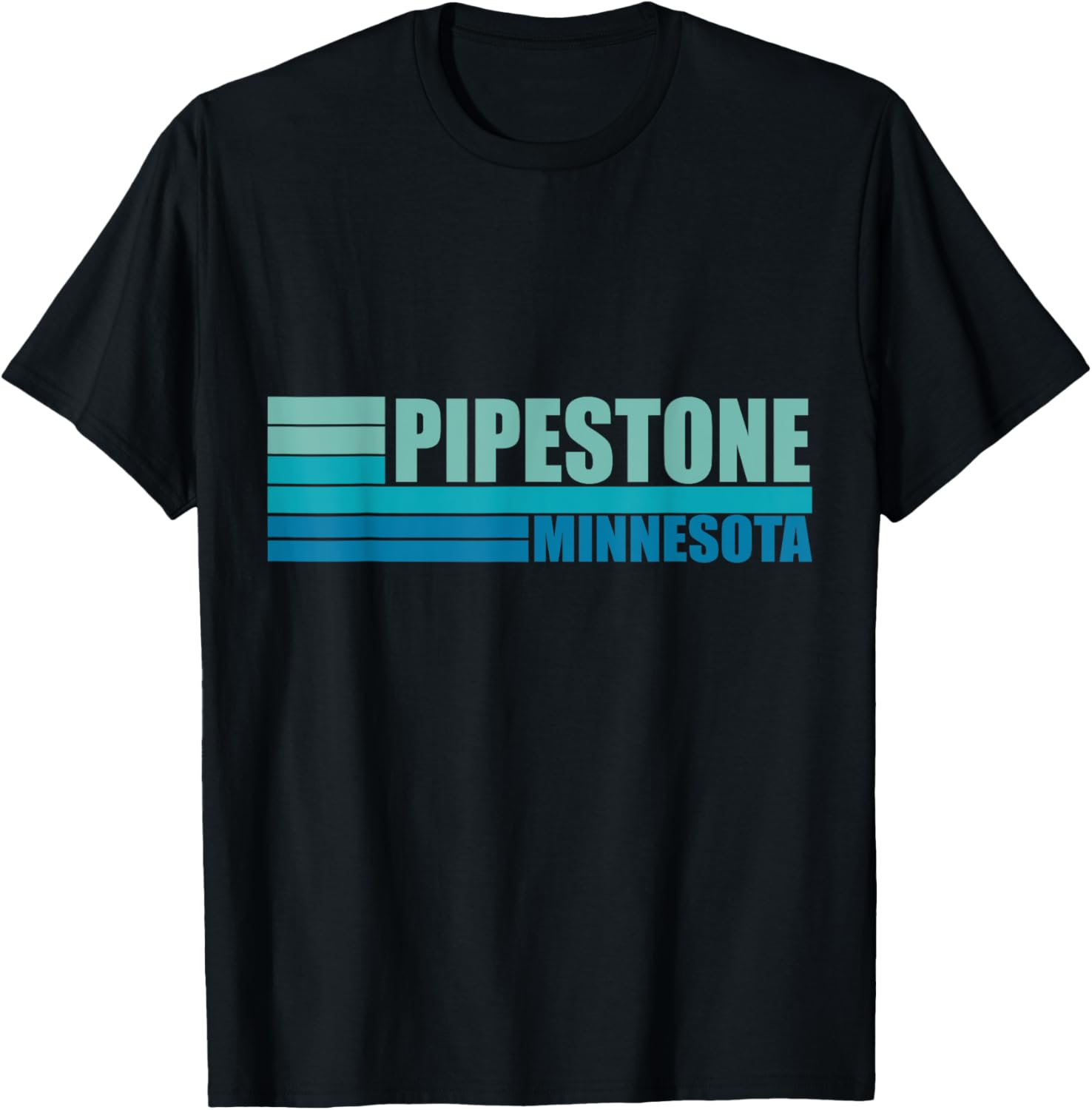 Blue Vintage Pipestone City Fun Real Place in Minnesota MN