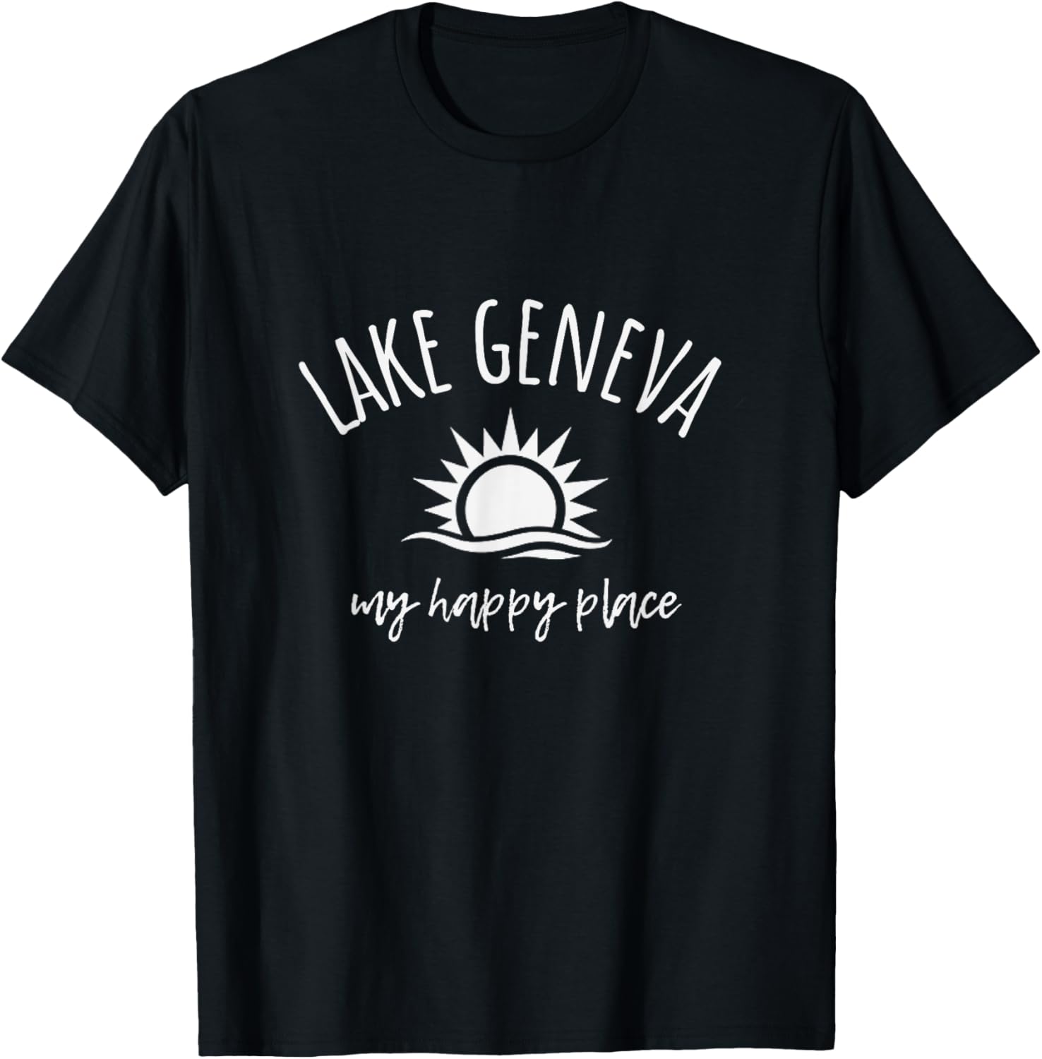 Lake Geneva WI Boating Fishing Camping Happy Place Funny Sun