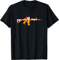Tropical Gun Lover Firearm Beach Hawaiian Aloha Ar 15 T Shirt Men