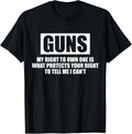 Funny Gun Lovers My Right To Own One 2Nd Amendment Gun Owner