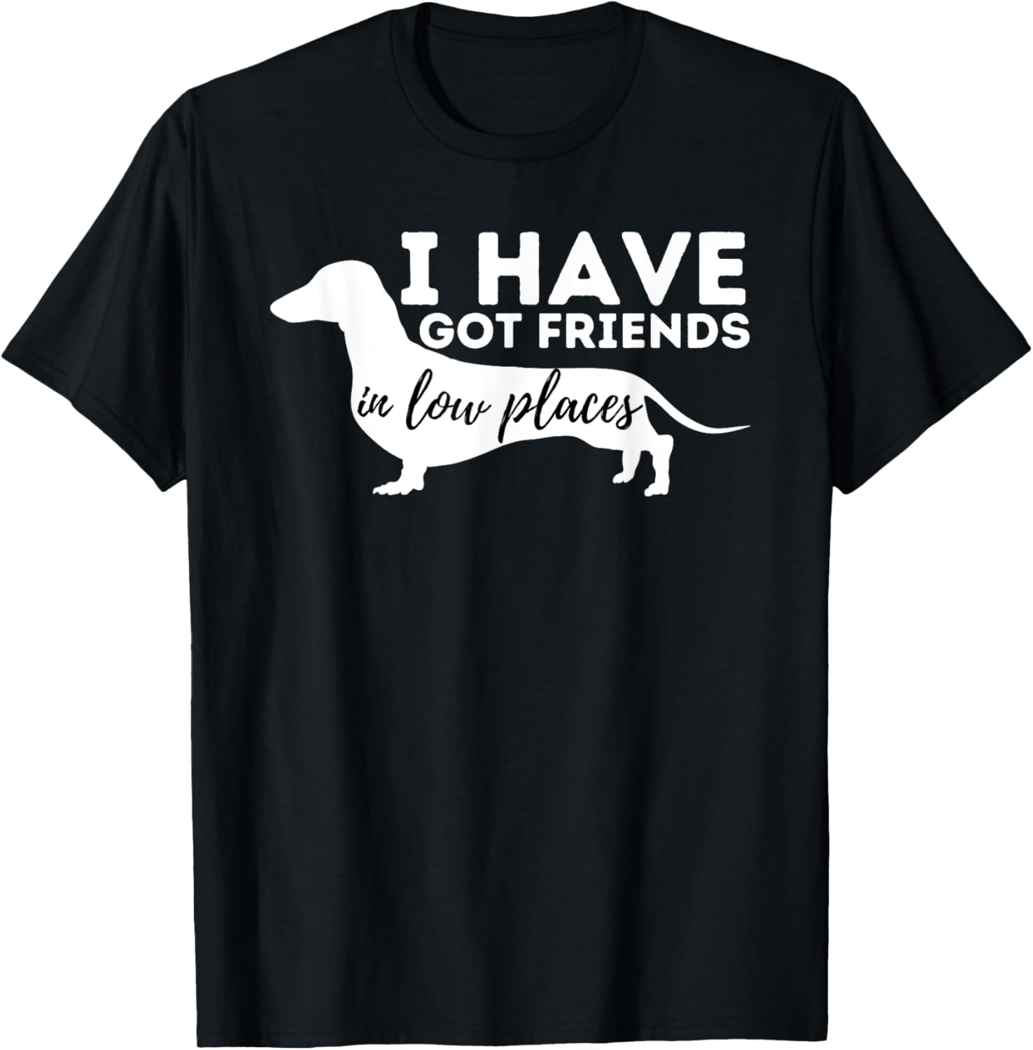 I've Got Friends In Low Places - Dachshund Lover Wiener Dog T-Shirt for Men Women Girls Kids