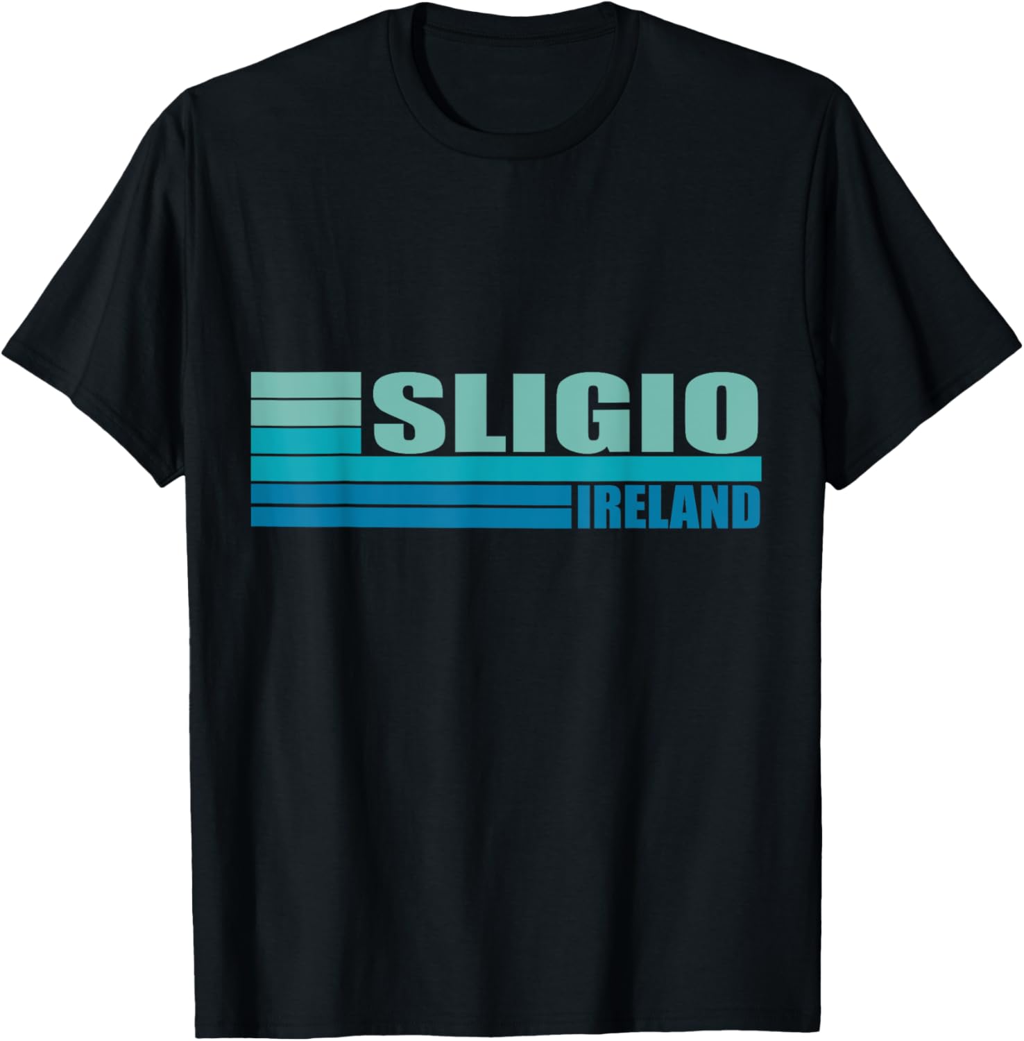 Blue Retro Vintage Sligio Tourist Places City In Ireland UK