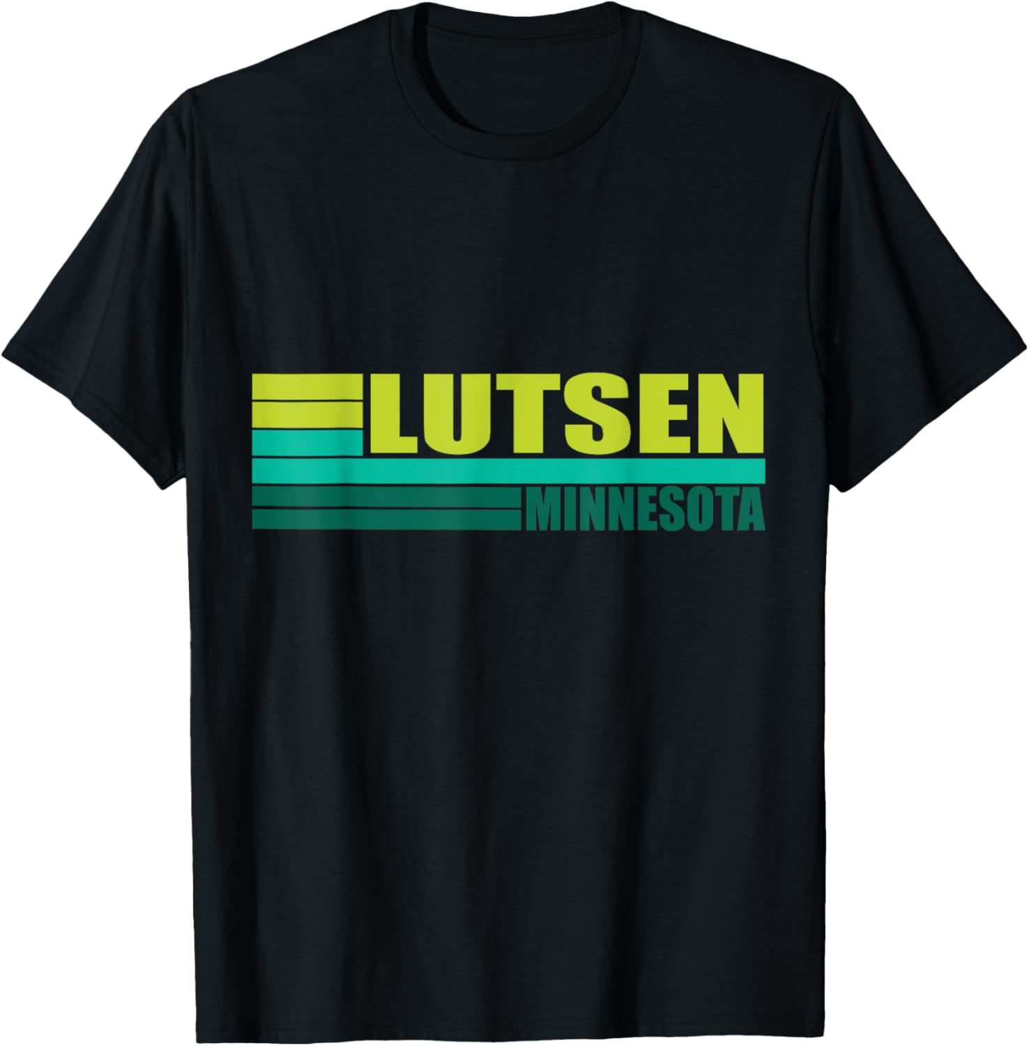 Green Retro Vintage Lutsen City Real Place in Minnesota MN