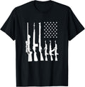 Gun Flag T Shirt Anti Gun Control Patriotic Tee