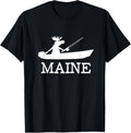 Maine Moose Motorboat Fisherman